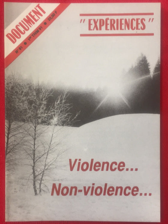Document Expériences n.81 Violence... Non-violence...