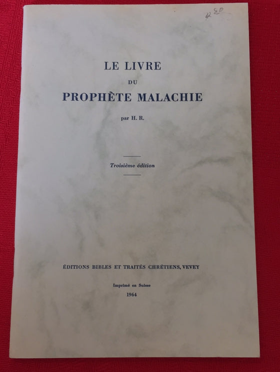 Le livre du prophète Malachie