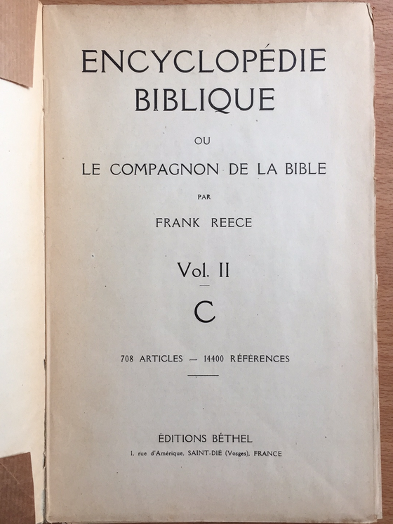 Encyclopédie biblique C