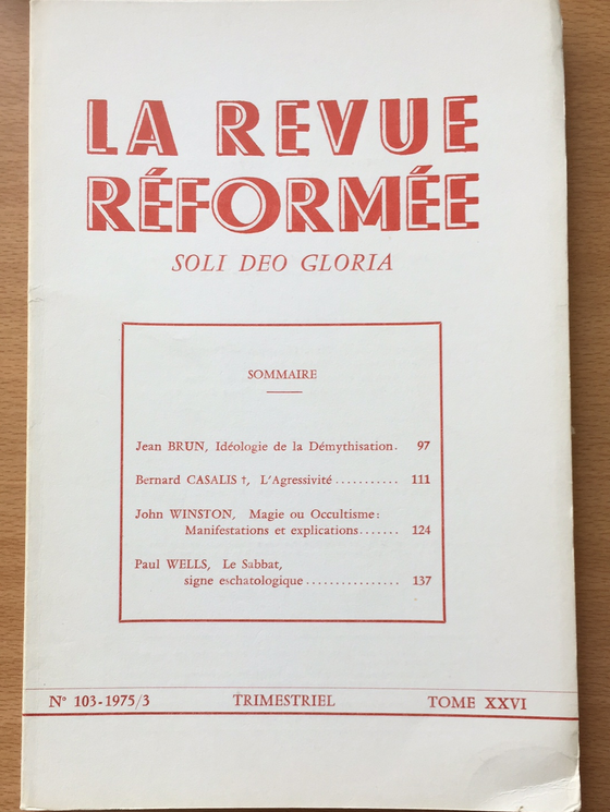 La revue réformée #103 1975/3