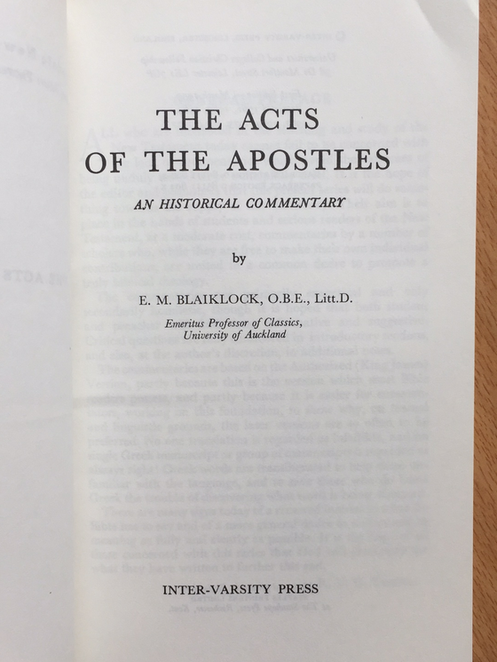 Acts Tyndale New Testament Commentaries