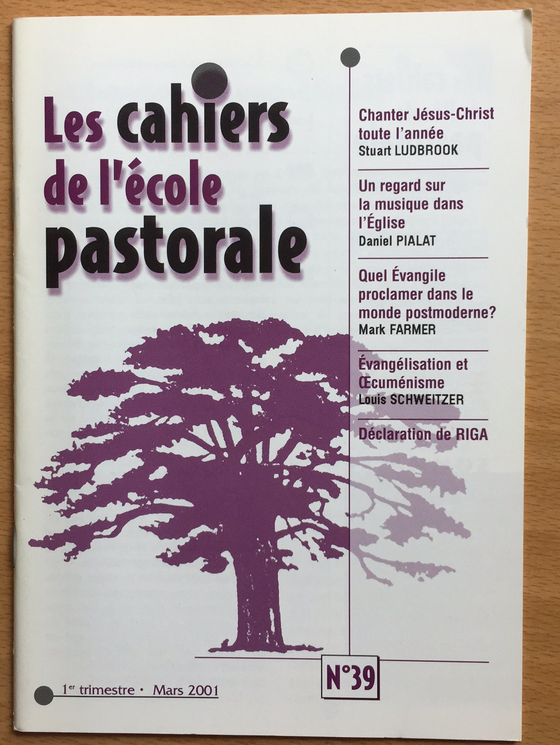Les cahiers de l’école pastorale - 1er trimestre 2001 vol.39