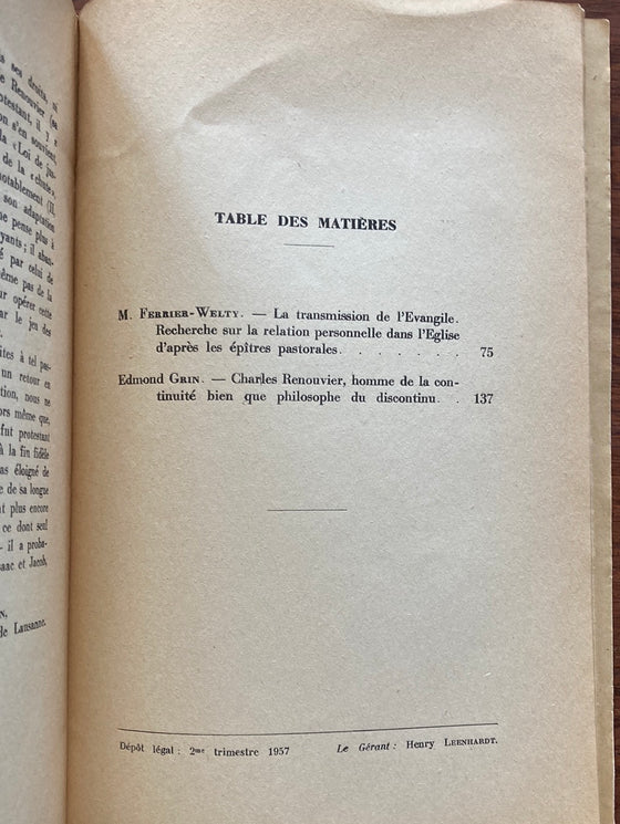 Etudes Théologiques et Religieuses