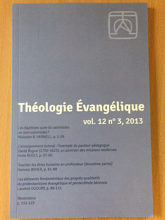 Théologie Évangélique vol.12 #3 2013