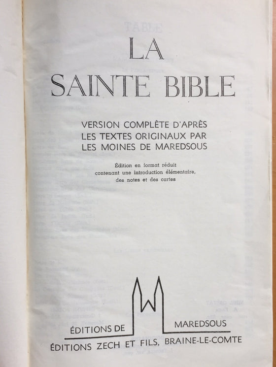 La Sainte Bible (catholique)