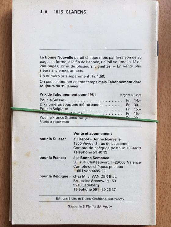 La Bonne Nouvelle annoncée aux enfants 1980