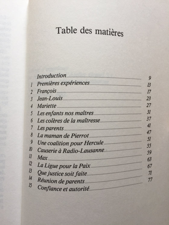 Les enfants nos maîtres