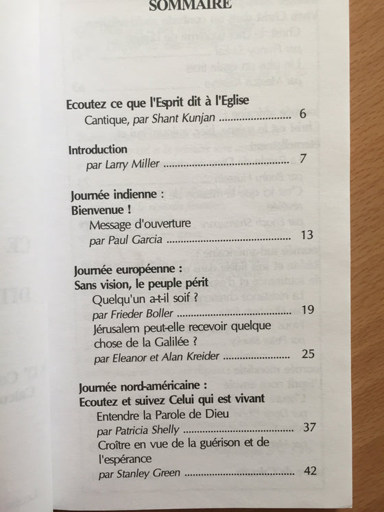 Écoutez ce que l’Esprit dit aux églises vol.1-2 1998 Les cahiers de Christ seul