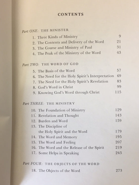 The Ministry of God's Word