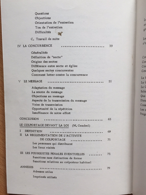 Préparation au colportage & Le colportage devant la loi