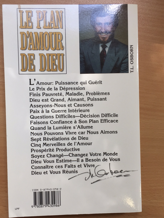 Le plan d’amour de Dieu (retiré des ventes)