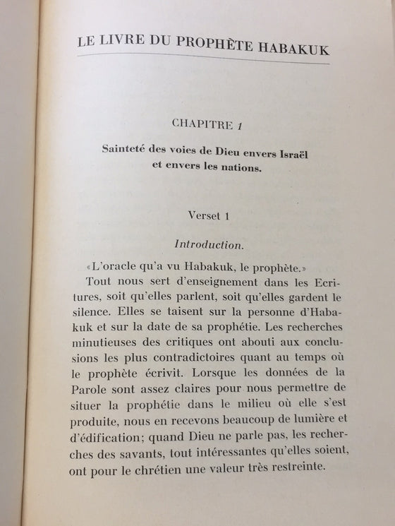 Le livre du prophète Habakuk