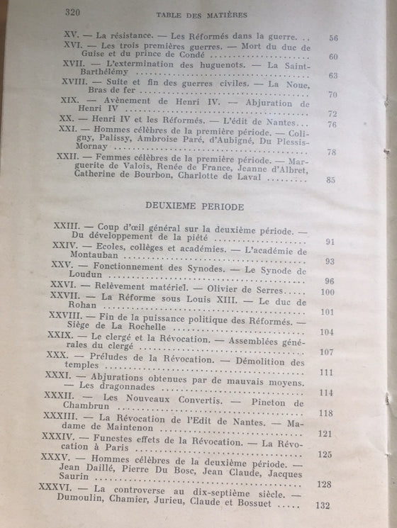 Histoire Abrégée des Protestants de France