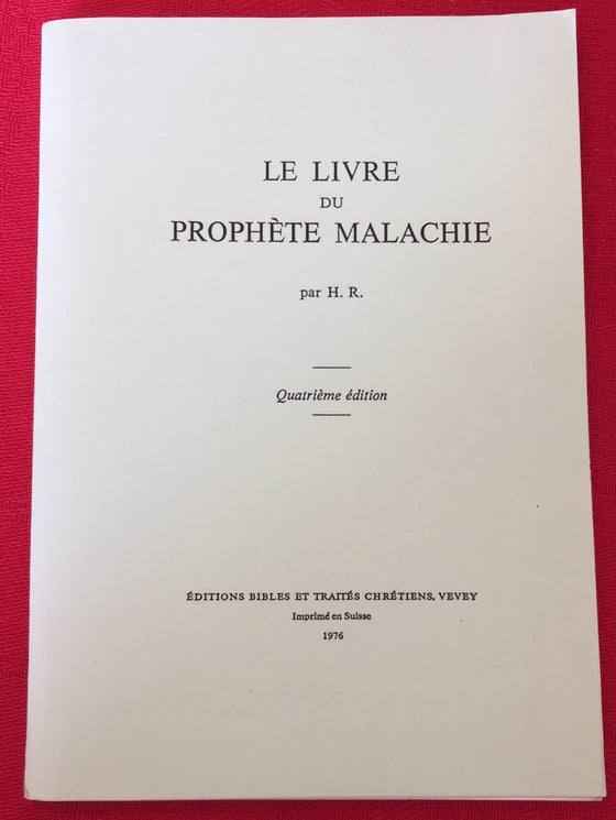 Le livre du prophète Malachie