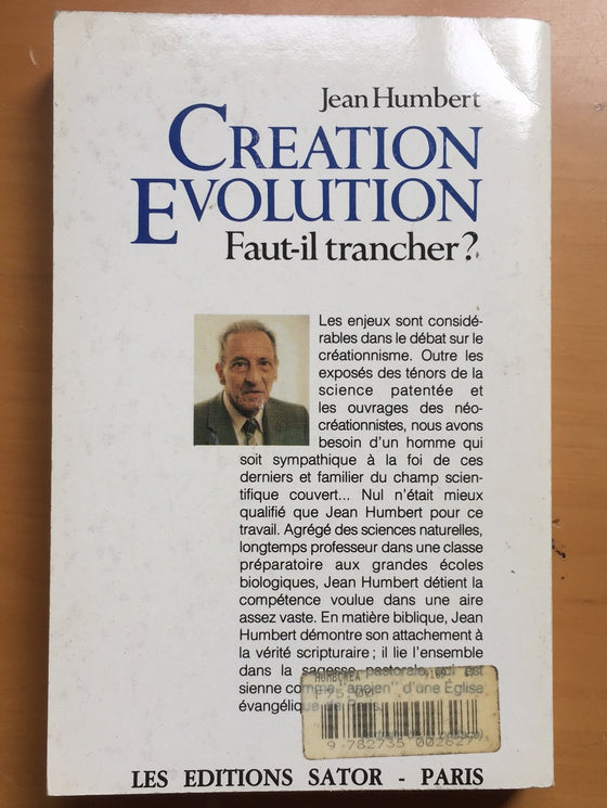 Création évolution: faut-il trancher ?