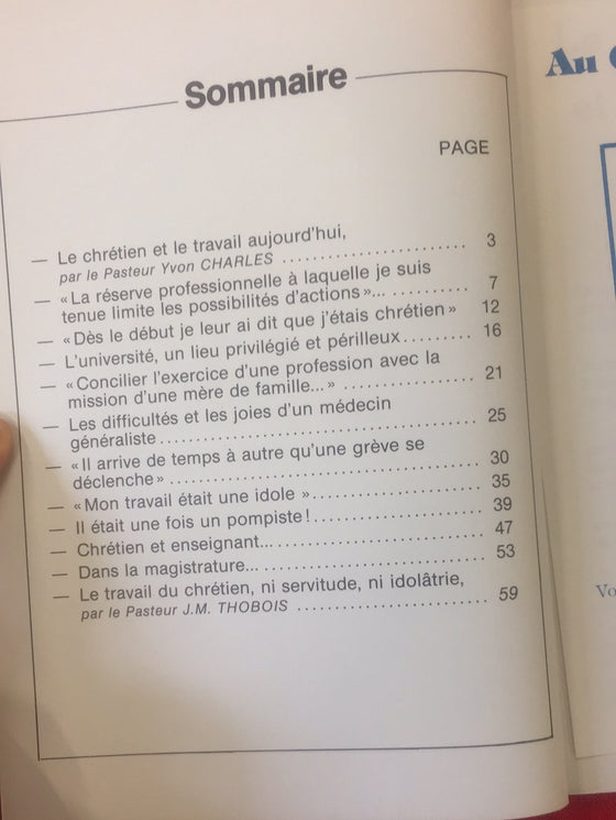 Document Expériences n.53 Le chrétien et le travail...Témoignages