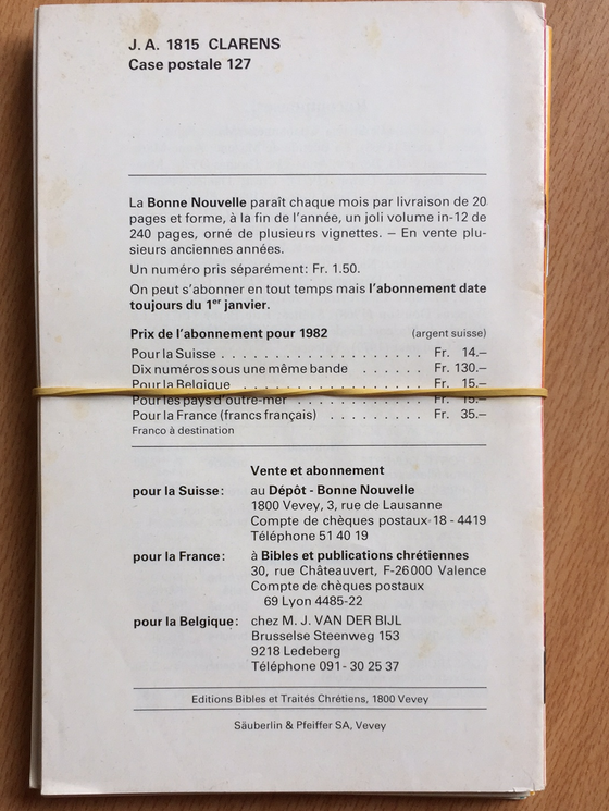 La Bonne Nouvelle annoncée aux enfants 1981