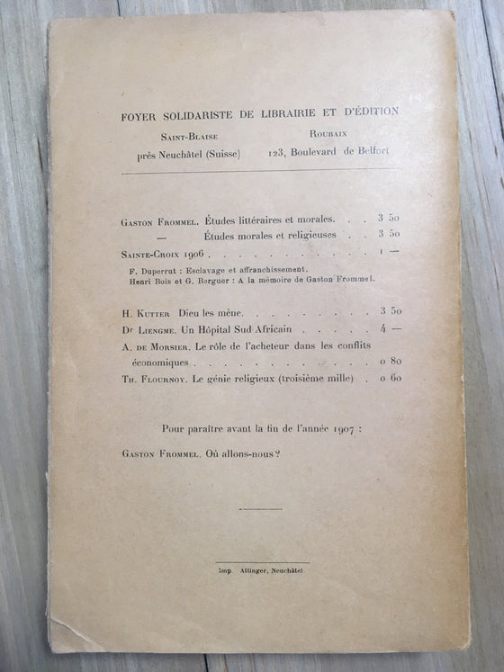 Études littéraires et morales (1907) - ChezCarpus.com