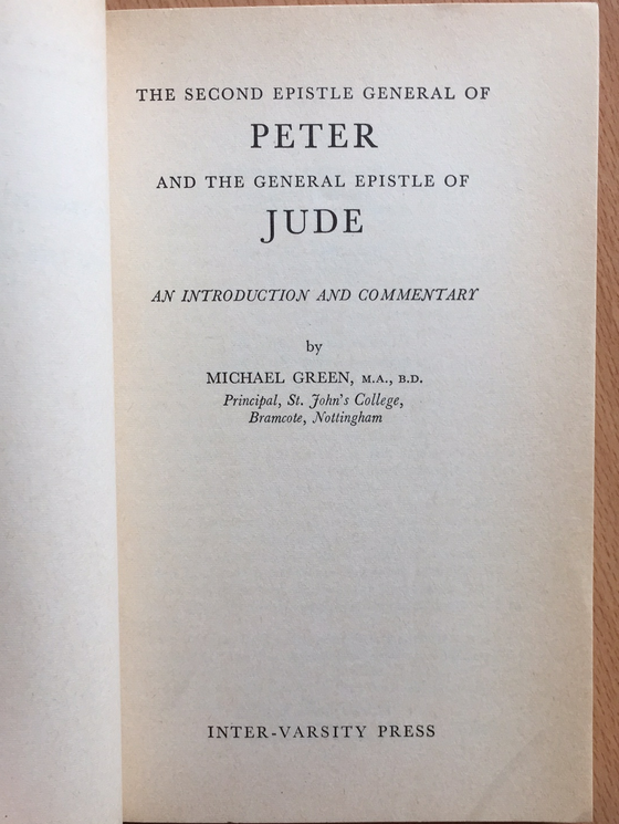 2 Peter and Jude Tyndale New Testament Commentaries