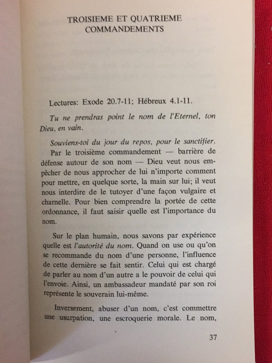 Les dix commandements dans la vie de l’Esprit