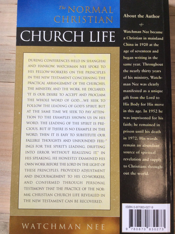The normal christian church life - ChezCarpus.com