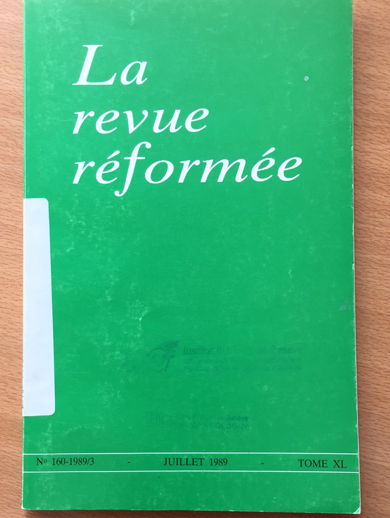 La revue réformée #160 1989/3