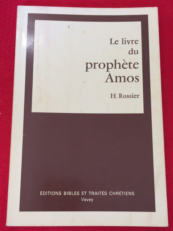 Le livre du prophète Amos