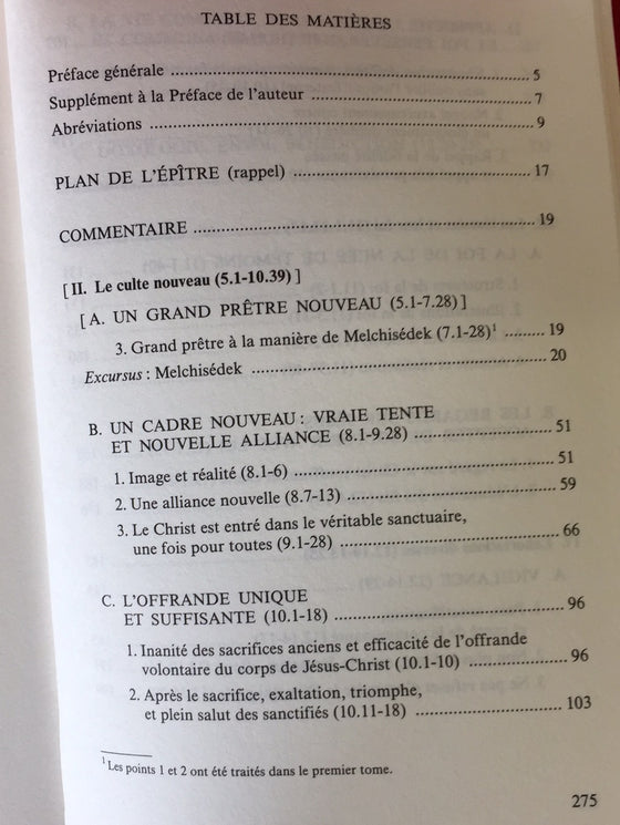 L'épître aux Hebreux Tome 2 - Samuel Benetreau