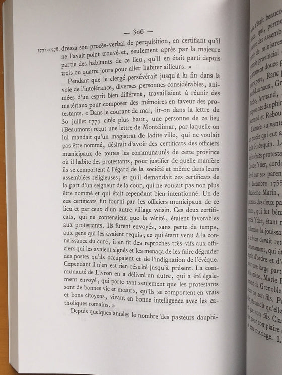 Histoire des Protestants du Dauphiné aux XVIe, XVIIe et XVIIIe siècles Volume troisième