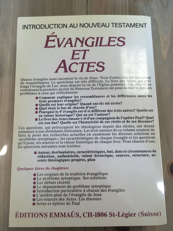 Évangiles et Actes - ChezCarpus.com