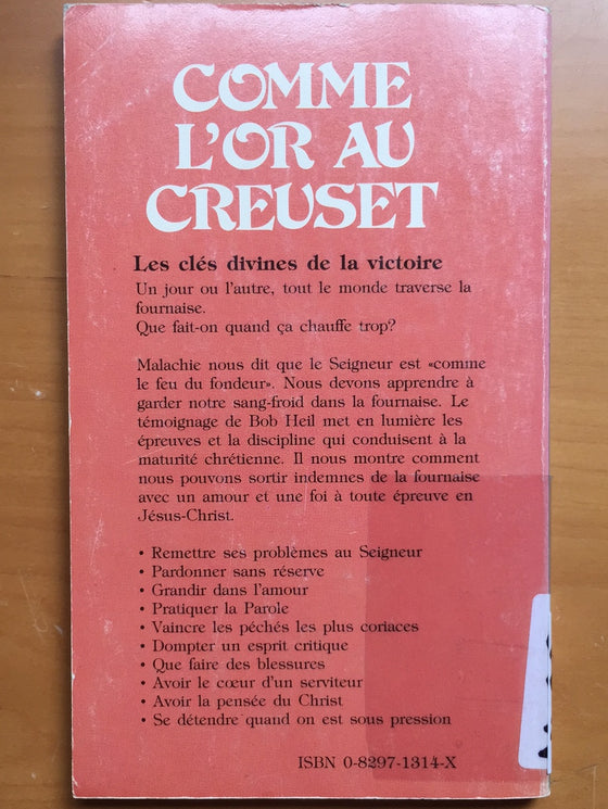 Comme l’or au creuset (théologie inconnue)