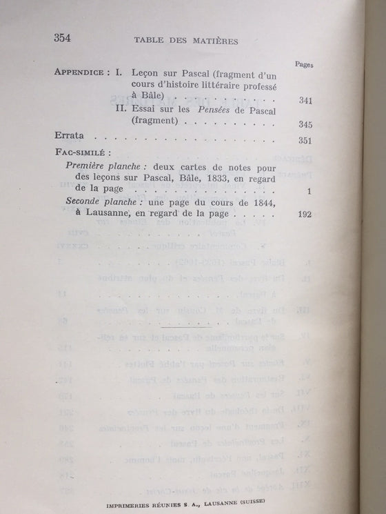 Études sur Blaise Pascal (1936)