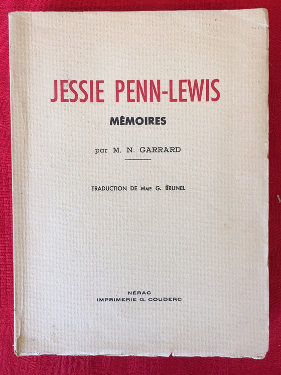 Jessie Penn-Lewis Mémoires
