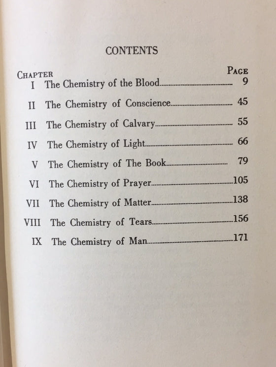 The Chemistry of the Blood and other stirring messages