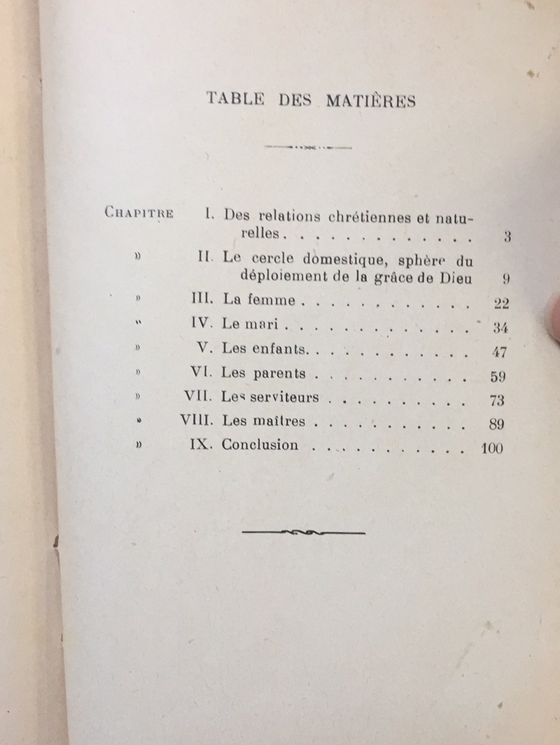 Les relations domestiques (Livre Ancien) 1928