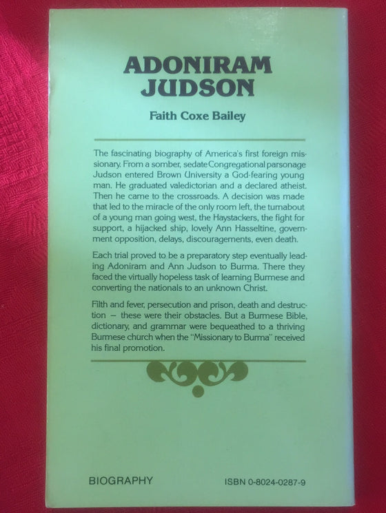 Adoniram Judson: America's first foreign missionary