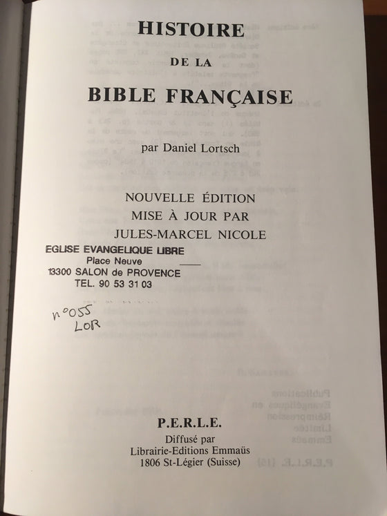Histoire de la Bible française - ChezCarpus.com
