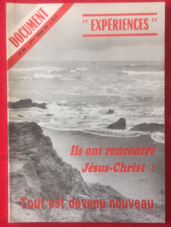 Document Expériences n.99 Ils ont rencontré Jésus-Christ: Tout est devenu nouveau