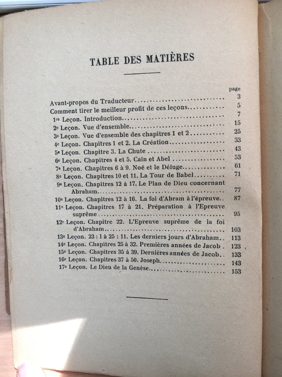 Étude personnelle du livre de la Genèse