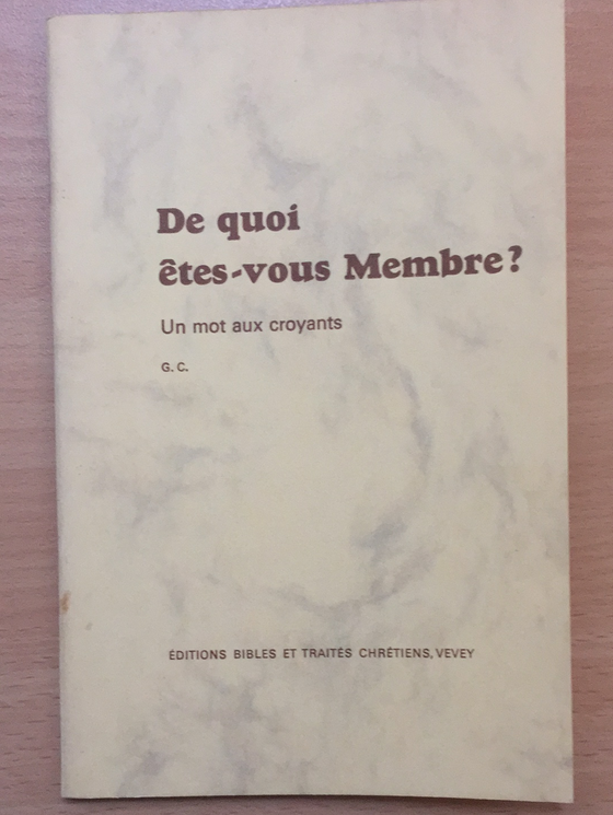 De quoi êtes-vous membre ?