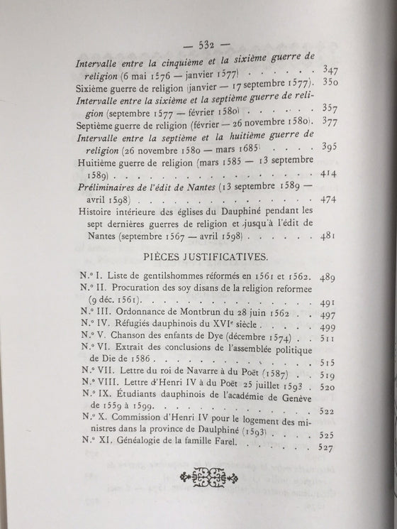 Histoire des Protestants du Dauphiné aux XVIe, XVIIe et XVIIIe siècles Volume premier