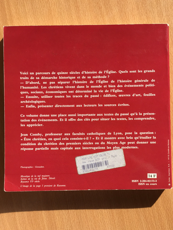 Pour lire l’histoire de l’église Tome 1: des origines au XVe siècle (catholique)