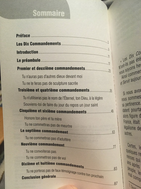 Les dix commandements dans la vie de l’Esprit