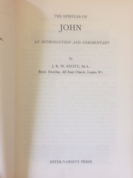 Epistles of John: An Introduction and Commentary