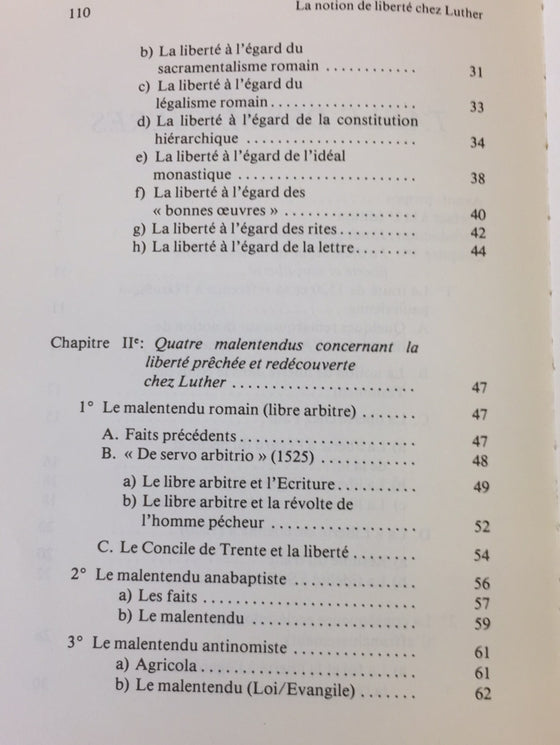 La notion de liberté chez Luther