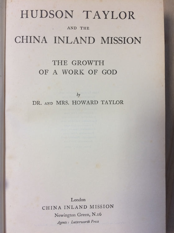 Hudson Taylor and the China inland mission - ChezCarpus.com