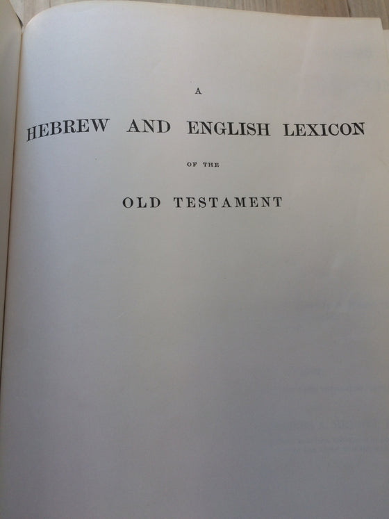 Hebrew and English lexicon of the Old Testament - ChezCarpus.com